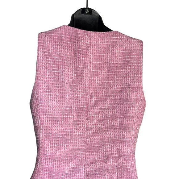 MOTF Pink Tweed Vest sz Small button down preloved - Picture 10 of 10